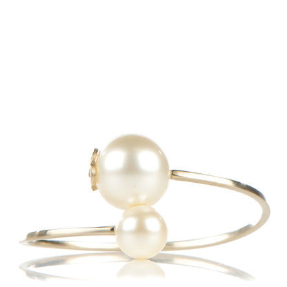 Chanel Double Pearl Cuff Silver 1 of 5
