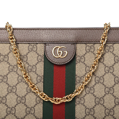 Gucci GG Supreme Monogram Web Medium Ophidia Chain Shoulder Bag Brown 10 of 10