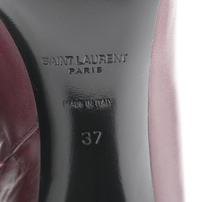 Saint Laurent Nappa Lou 75 Ankle Zip Boot 37 Dark Violet 6 of 10