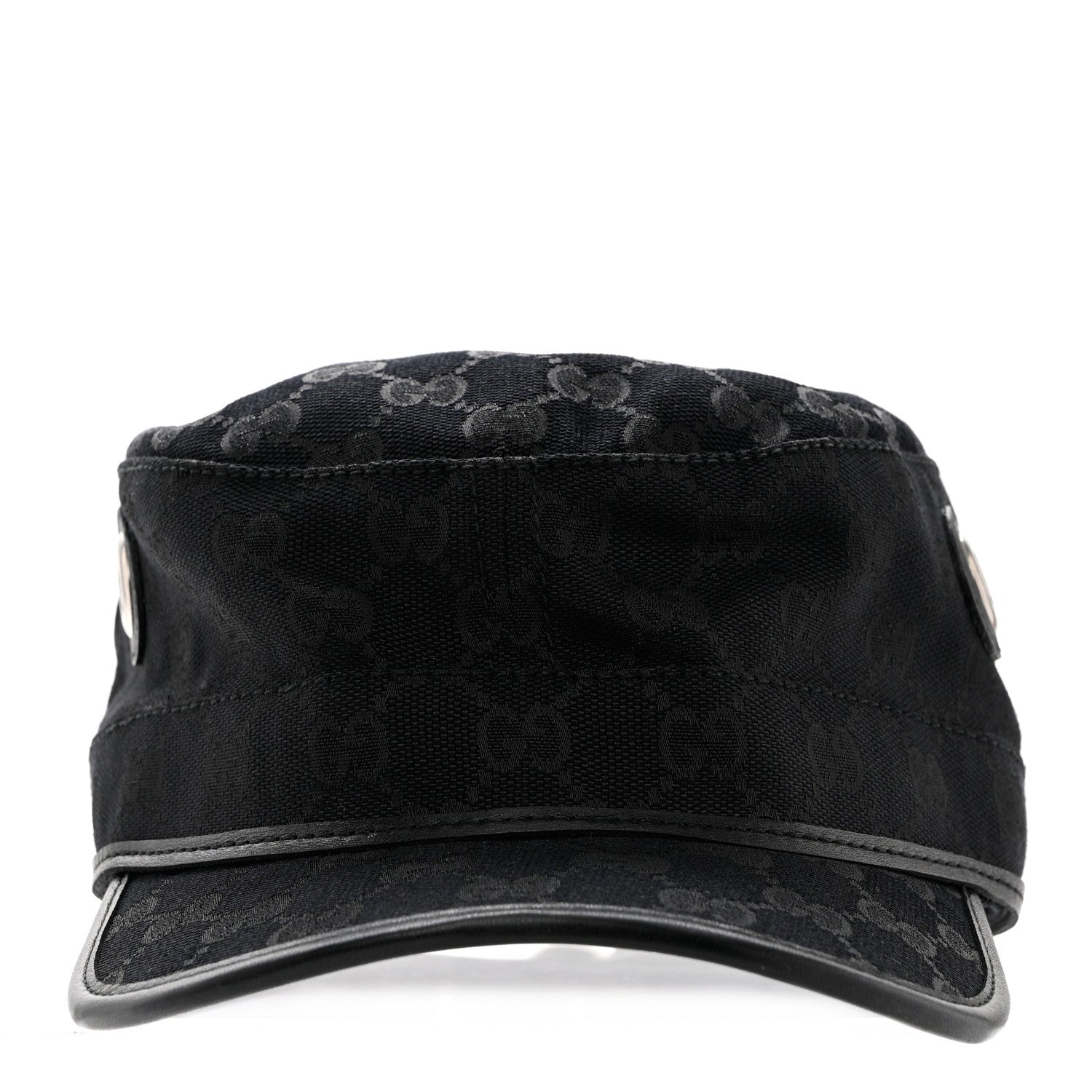 Gucci Monogram Canvas Military Hat L Black 3 of 9