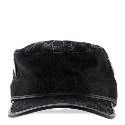 Gucci Monogram Canvas Military Hat L Black 3 of 9