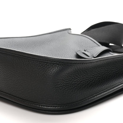 Hermes Taurillon Clemence EVELYNE III PM Black 10 of 11