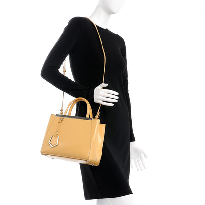 Fendi Vitello Vernice Camoscio Petite 2Jours Tote Alchemy Yellow 2 of 20