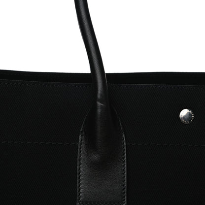 Saint Laurent Linen Calfskin Rive Gauche Tote Black 6 of 7