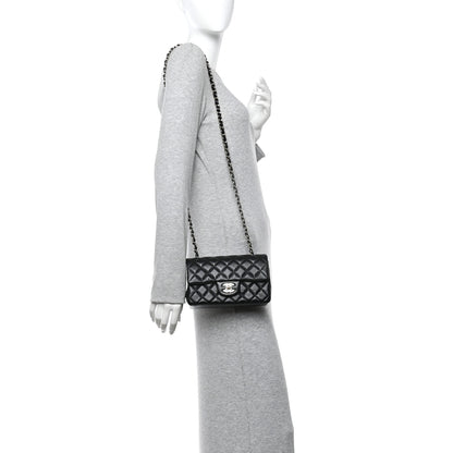 Chanel Lambskin Quilted Mini Rectangular Flap Black 2 of 10