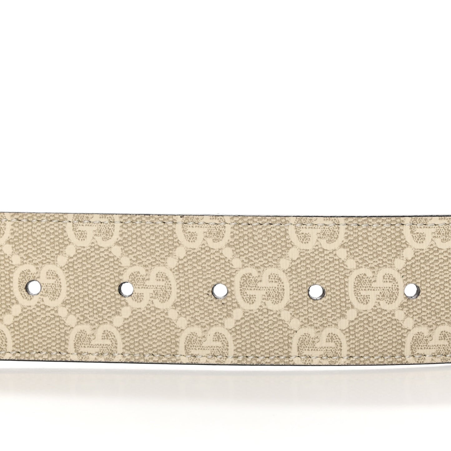 GG Supreme Monogram Plutone Calfskin Enamel Double G 40mm Belt 75 30 Beige Ebony Mystic White Salamander Green