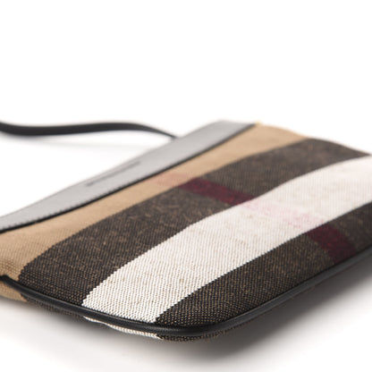 Burberry Mega Check Peyton Crossbody Clutch Bag Black 6 of 11