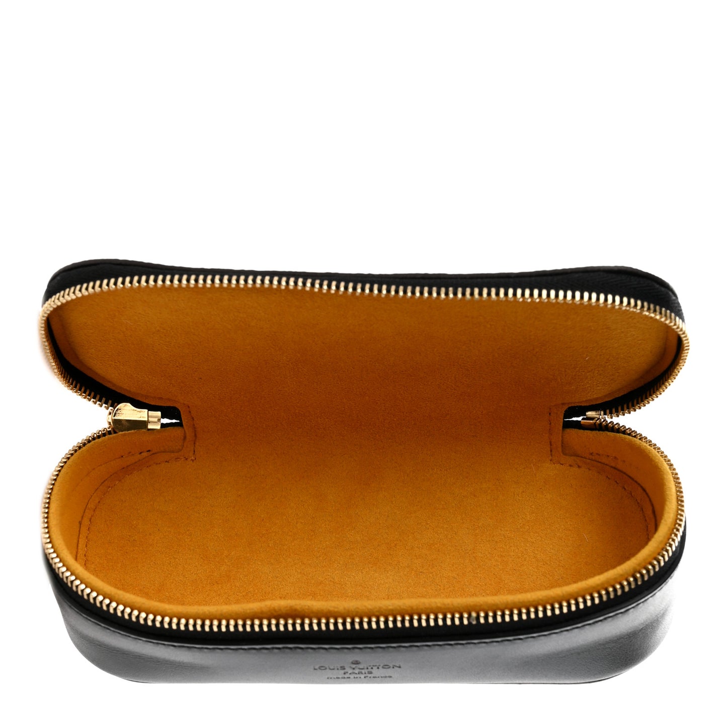 Monogram Emilie Zippered Sunglasses Case Black