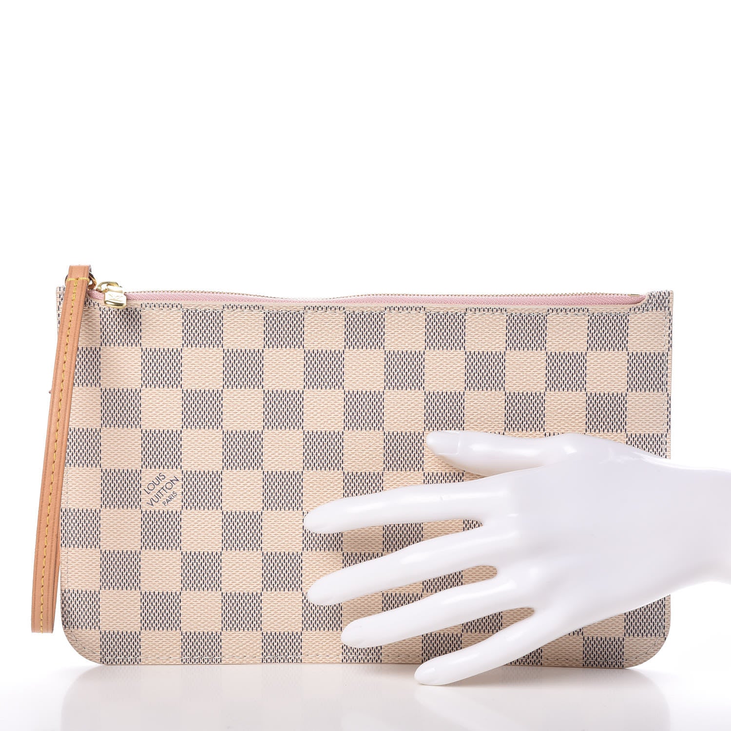 Louis Vuitton Damier Azur Neverfull MM GM Pochette Rose Ballerine 2 of 6