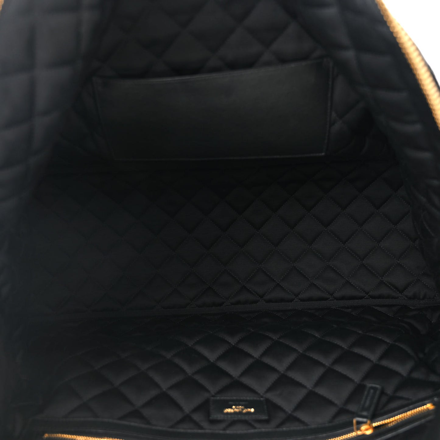 Calfskin Quilted ES Giant Travel Bag Black
