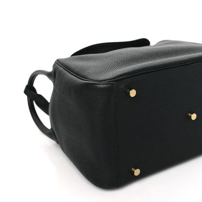 Hermes Taurillon Clemence Lindy 30 Black 8 of 9