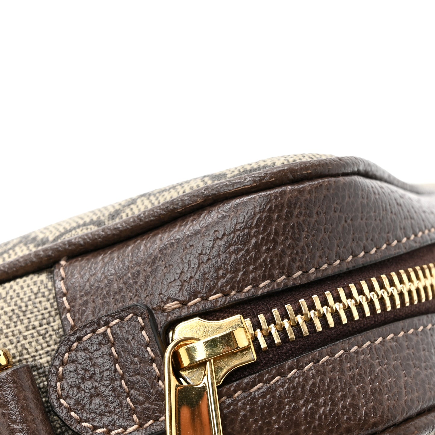 GG Supreme Monogram Web Mini Ophidia Shoulder Bag Brown