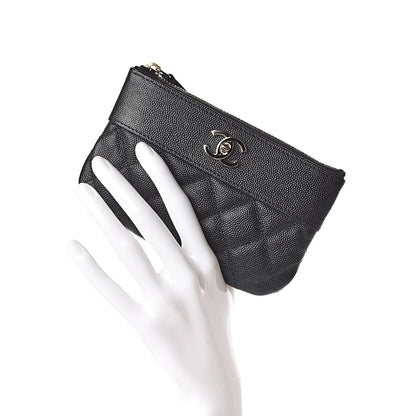 Chanel Caviar Quilted Small Vintage Mademoiselle Cosmetic Case Black 2 of 8