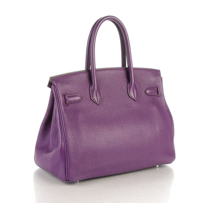 Hermes Taurillon Clemence Birkin 30 Ultraviolet 3 of 27