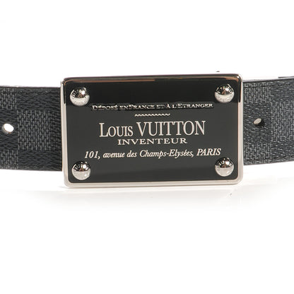 Louis Vuitton Damier Graphite Inventeur Reversible Belt 100 40 3 of 5