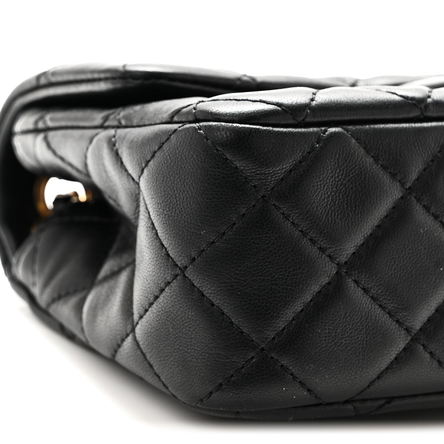 Chanel Lambskin Quilted Mini Rectangular Pearl Crush Flap Black 9 of 10