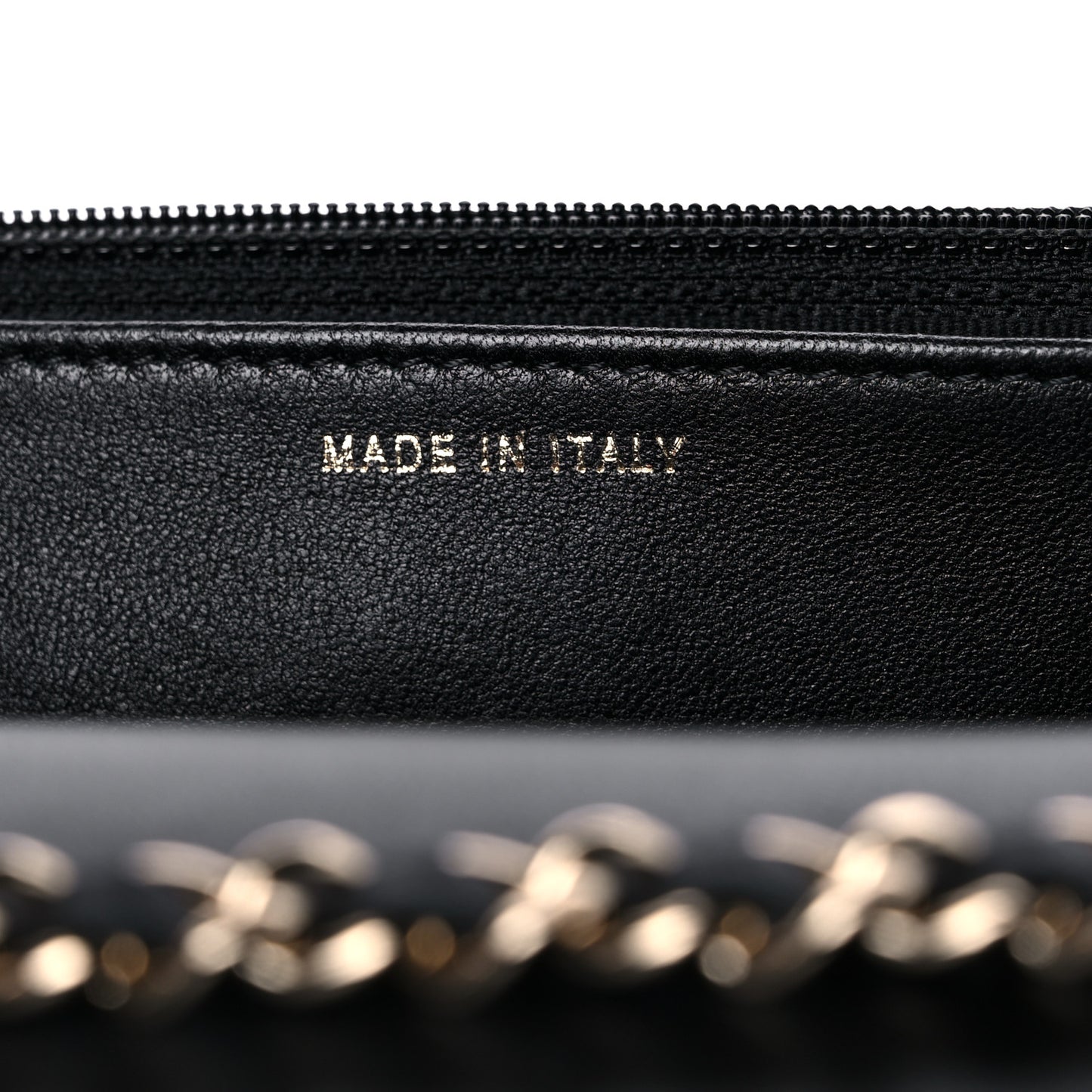 Lambskin Quilted Trendy CC Wallet On Chain WOC Black