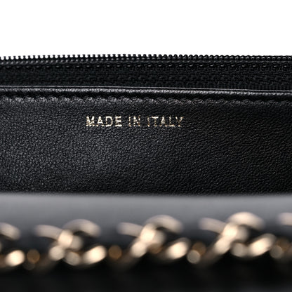 Chanel Lambskin Quilted Trendy CC Wallet On Chain WOC Black 7 of 11