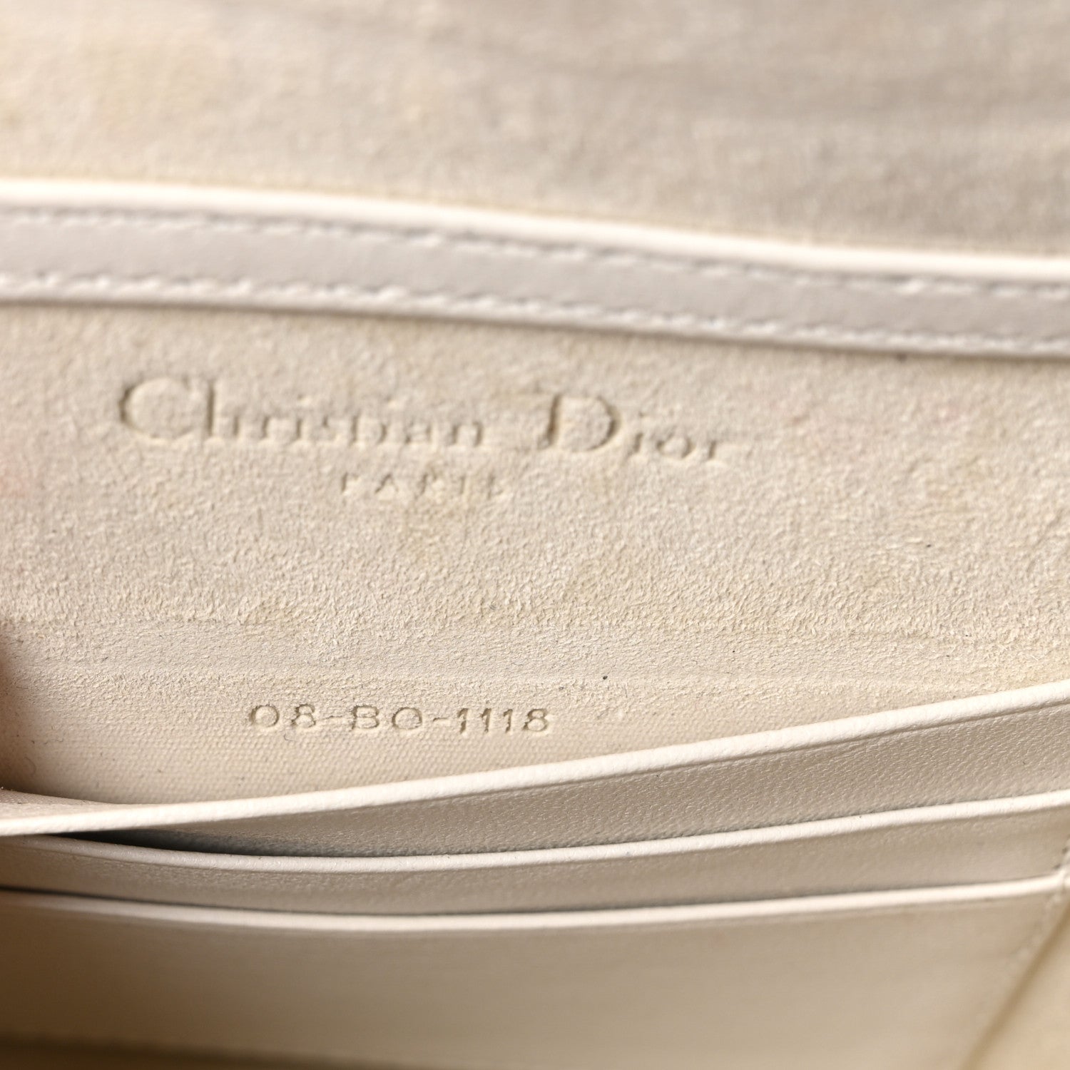 Christian Dior Metallic Patent Studded Diorama Top Handle Wallet on Chain Pouch Silver 8 of 11