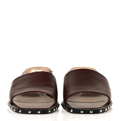 Valentino Garavani Nappa Soul Rockstud 55mm Slide Sandals 36 Brown 2 of 11