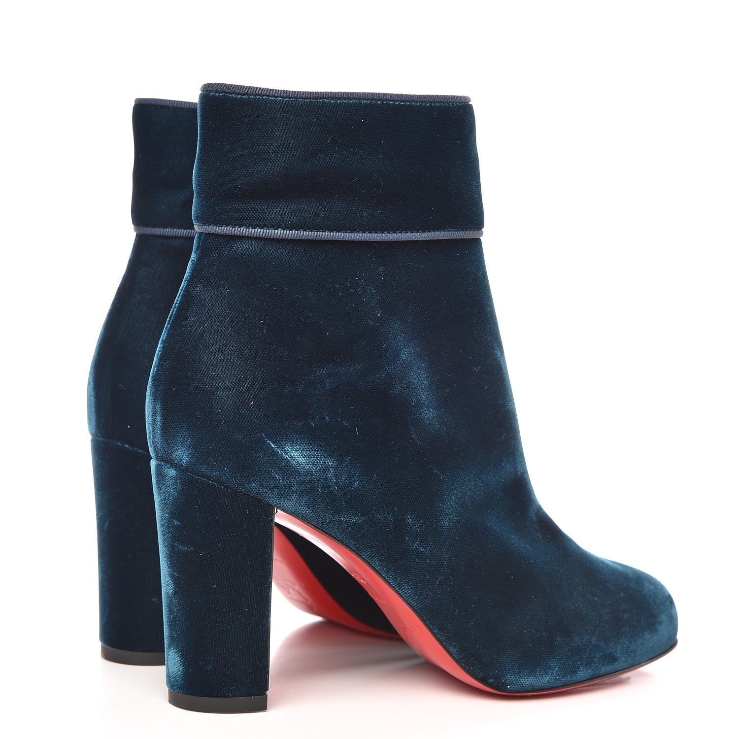 Christian Louboutin Velvet Moulamax 85 Booties 35.5 Petrol 4 of 7