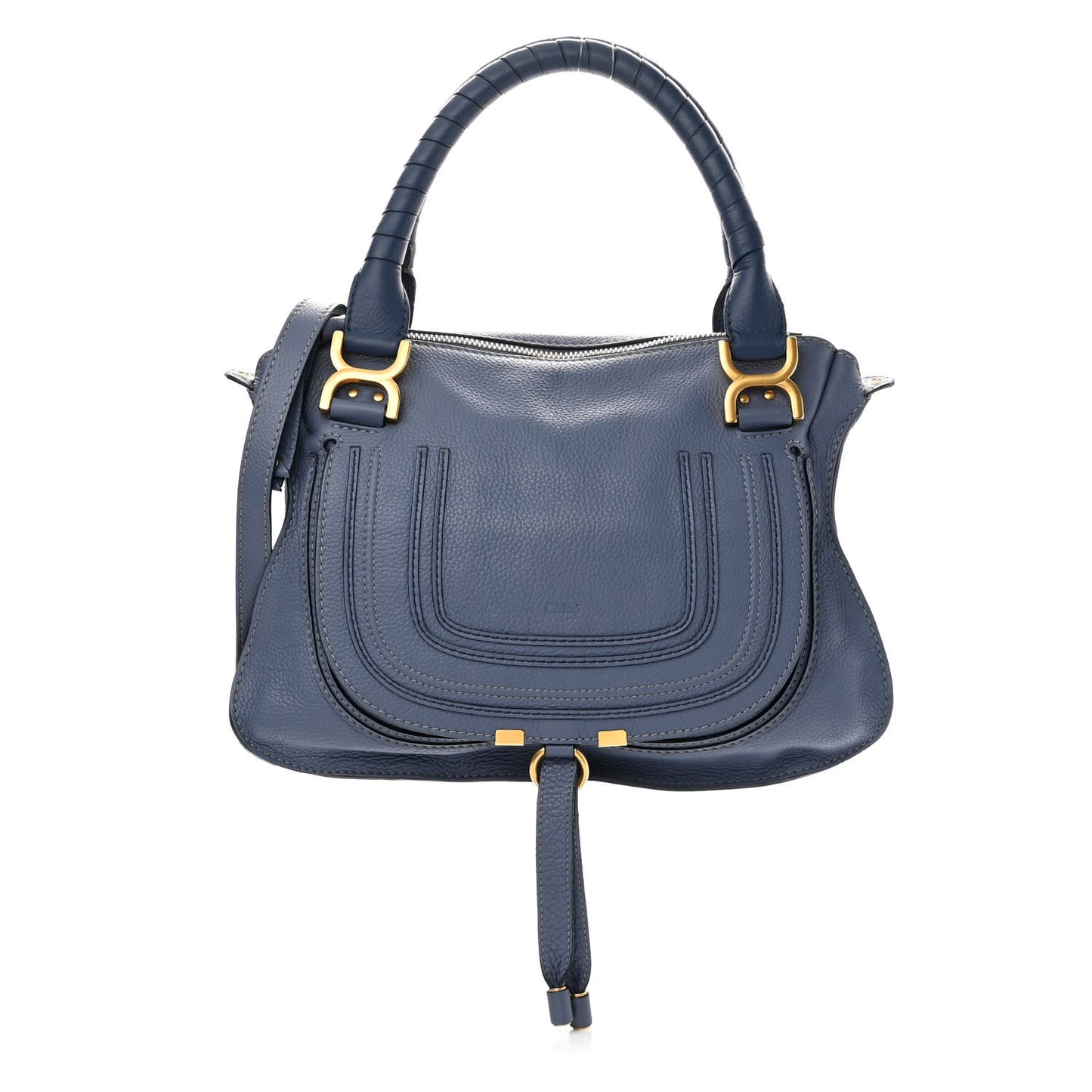 Calfskin Medium Marcie Satchel Street Blue