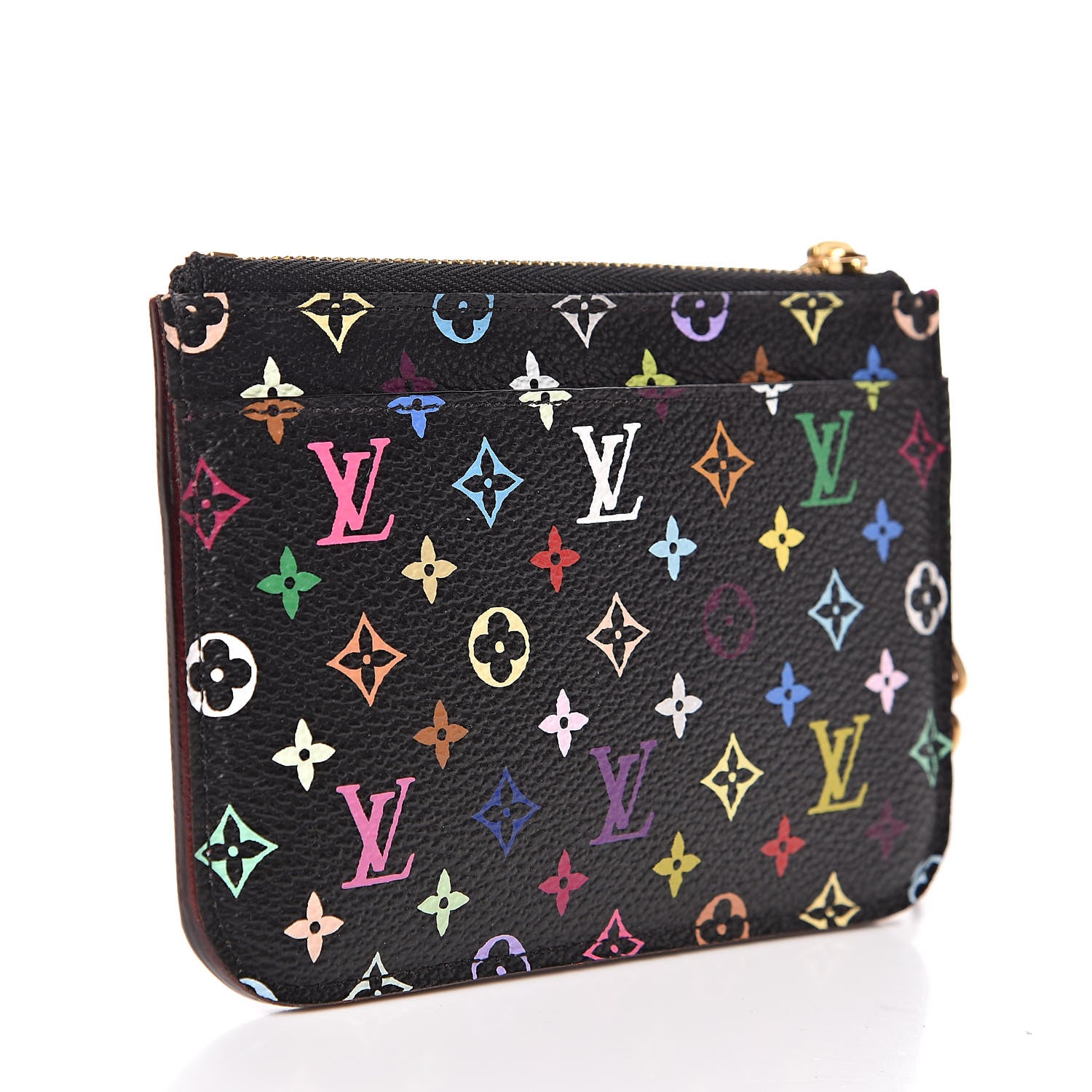 Louis Vuitton Monogram Multicolor Key Pouch Black Grenade 3 of 8
