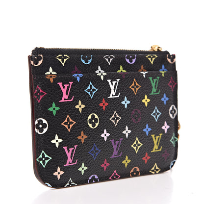 Louis Vuitton Monogram Multicolor Key Pouch Black Grenade 3 of 8