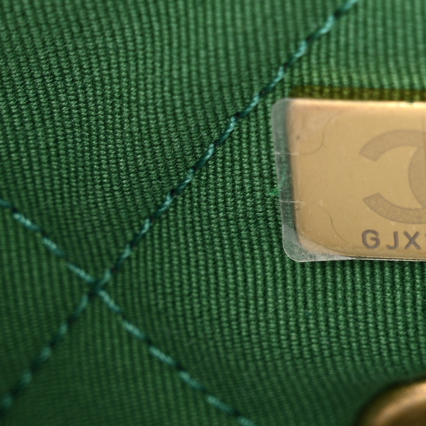 Caviar Quilted Mini CC Flap Green
