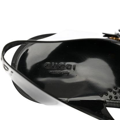 Gucci Shiny Rubber Mens Double G Buckle Strap Sandals 9 Black 7 of 8