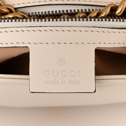 Gucci Calfskin Matelasse Small GG Marmont Shoulder Bag White 6 of 10