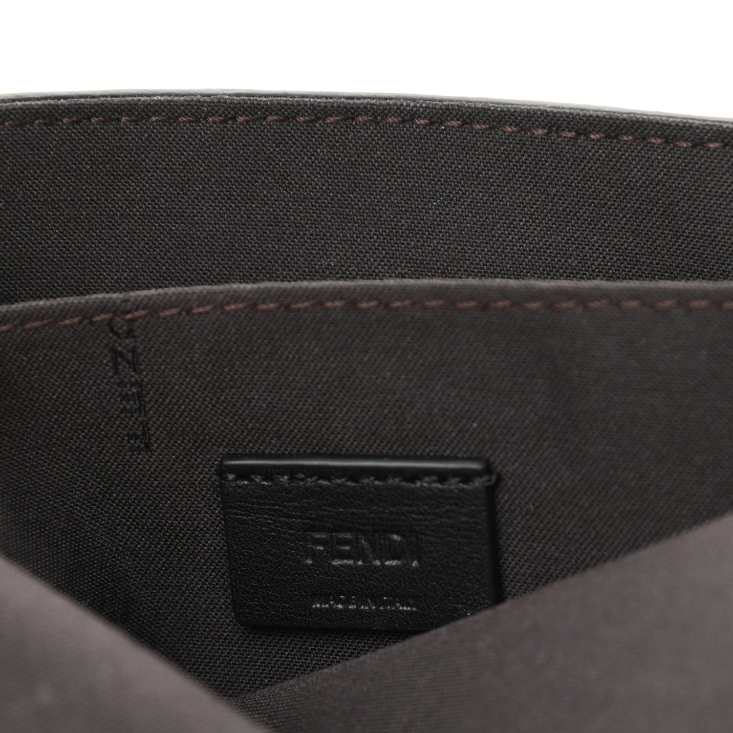 Fendi Vitello Soft F is Fendi Bi-Color FF 1974 Embossed Envelope Wallet On Chain with Pouches Maya Black 8 of 13