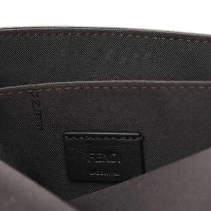 Fendi Vitello Soft F is Fendi Bi-Color FF 1974 Embossed Envelope Wallet On Chain with Pouches Maya Black 8 of 13