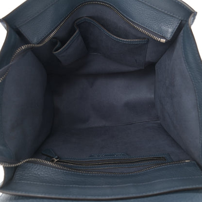 Celine Drummed Calfskin Mini Luggage Blue 5 of 13