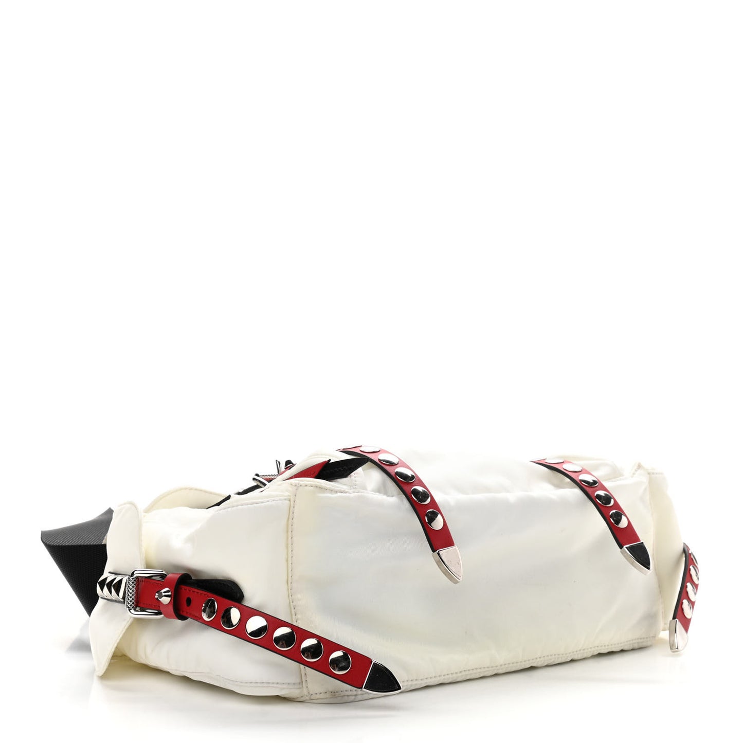 Nylon New Vela Studded Messenger White Fuoco