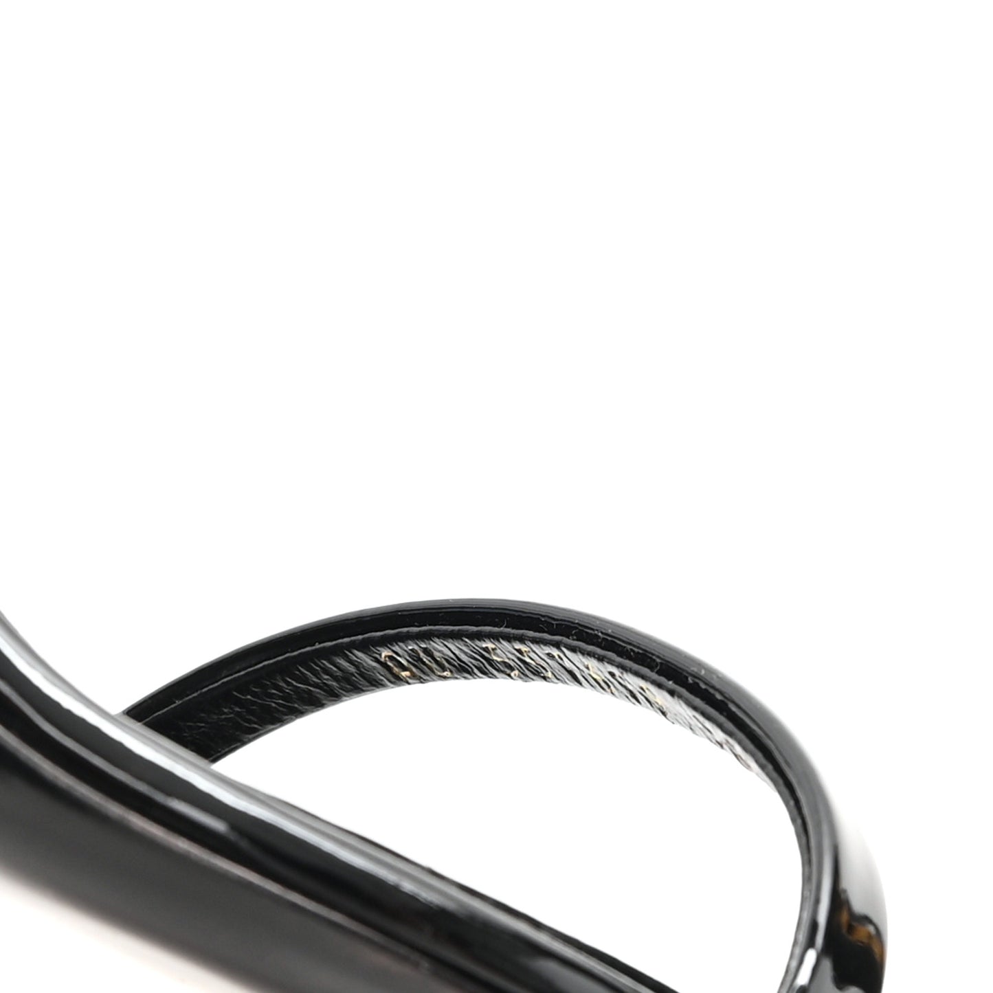 Patent Calfskin Opyum 85 Sandals 38.5 Black