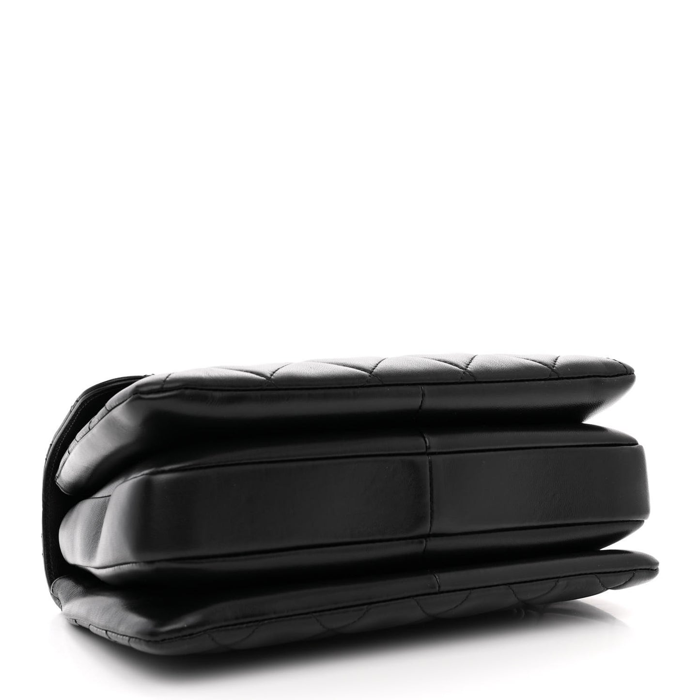 Lambskin Quilted Small Trendy CC Dual Handle Flap Bag Black
