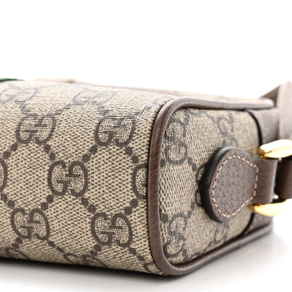 Gucci GG Supreme Monogram Web Mini Ophidia Shoulder Bag Brown 10 of 11