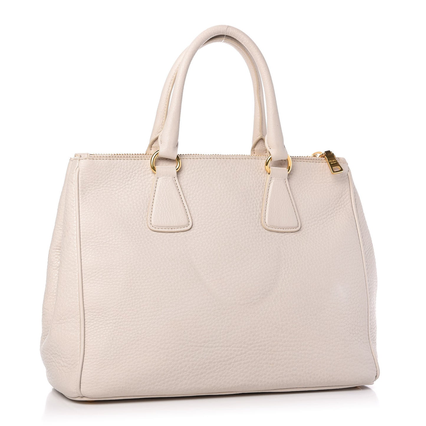 Vitello Daino Large Double Zip Tote Talco