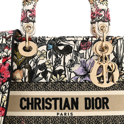 Christian Dior Canvas Embroidered Mille Fleurs Medium Lady D-Lite Multicolor 8 of 12