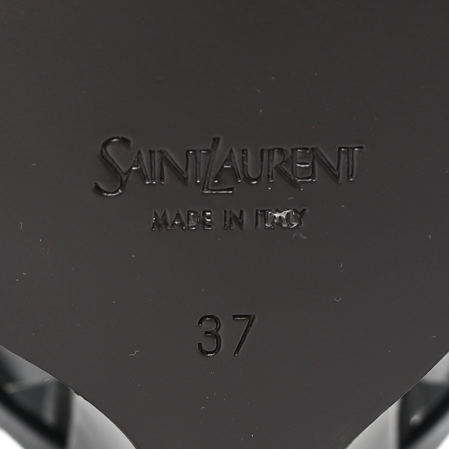 Saint Laurent Calfskin Cassandra 105 Wedges 37 Black 7 of 10