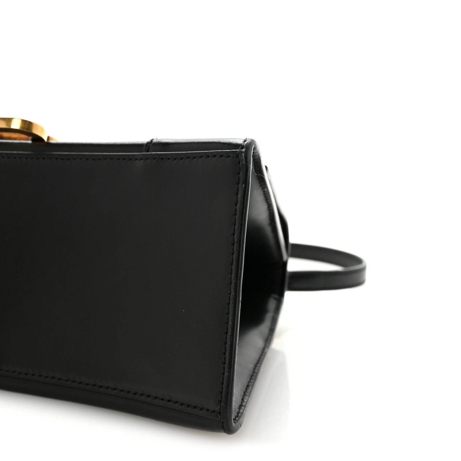 Balenciaga Shiny Box Calfskin Small Hourglass Top Handle Bag Black 9 of 9