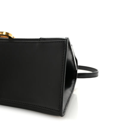 Balenciaga Shiny Box Calfskin Small Hourglass Top Handle Bag Black 9 of 9