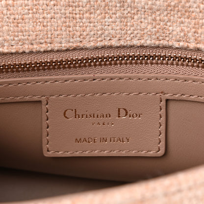 Christian Dior Linen Macrocannage Small Caro Bag Rose 6 of 10
