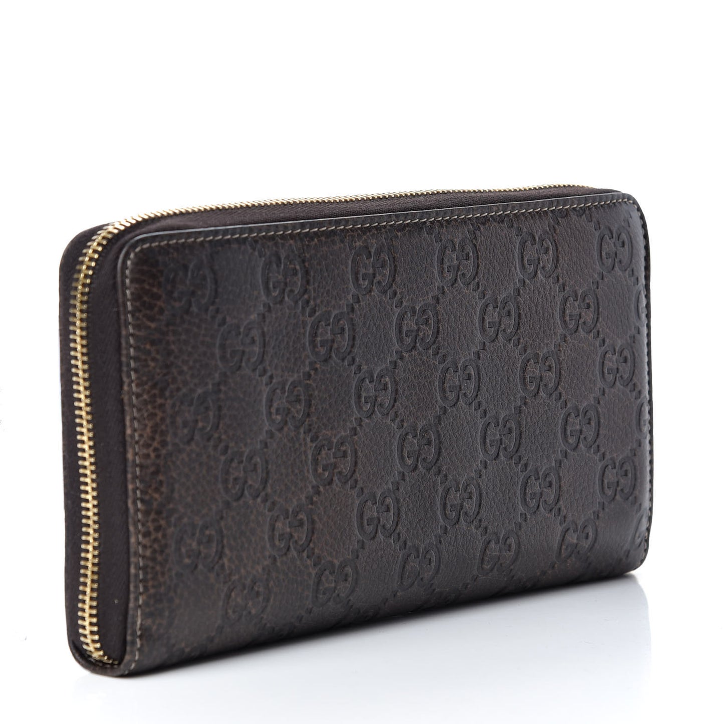Guccissima Bamboo Tassel Zip Around Wallet Brown