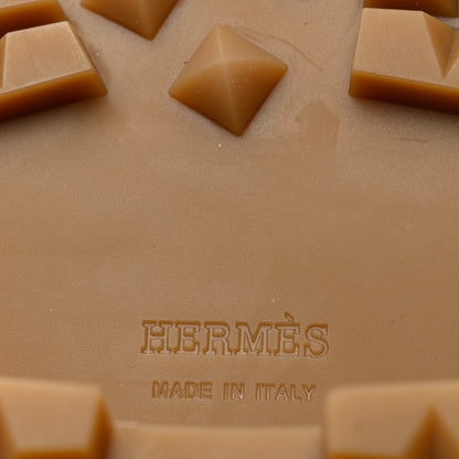 Hermes Calfskin Bridge Ankle Boots 37 Beige Grege 7 of 9