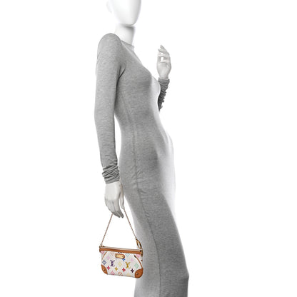 Louis Vuitton Monogram Multicolor Pochette Milla MM White 2 of 16