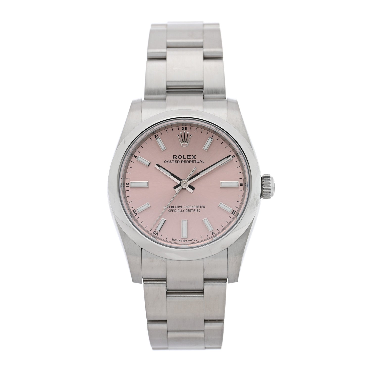Rolex Stainless Steel 34mm Oyster Perpetual Watch Pink 124200 1 of 5