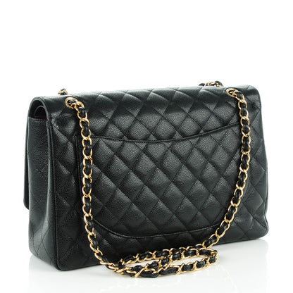 Chanel Caviar Quilted Maxi Double Flap Black 3 of 7