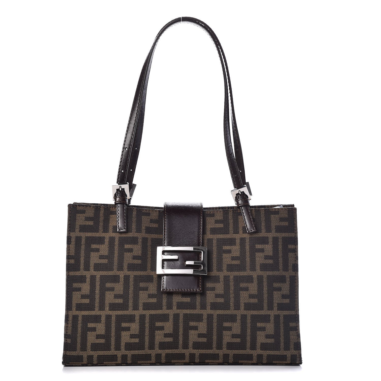 Fendi Zucca Small Shopping Tote Tobacco 1 of 12